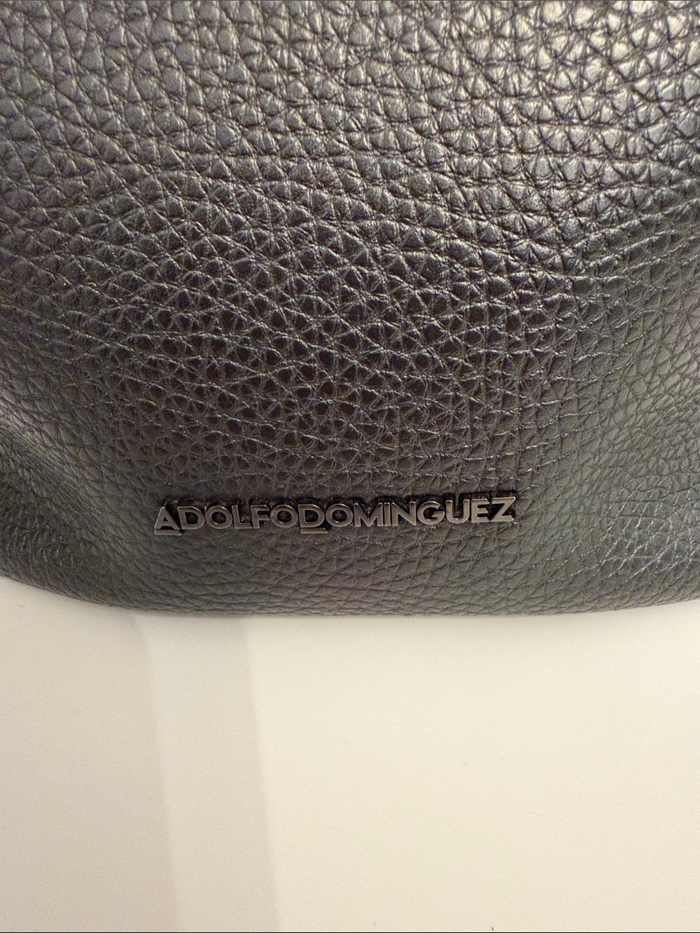 Adolfo Dominguez Black Bucket Bag with Burgundy Trim and Gunmetal Chain - Picture 2 of 6